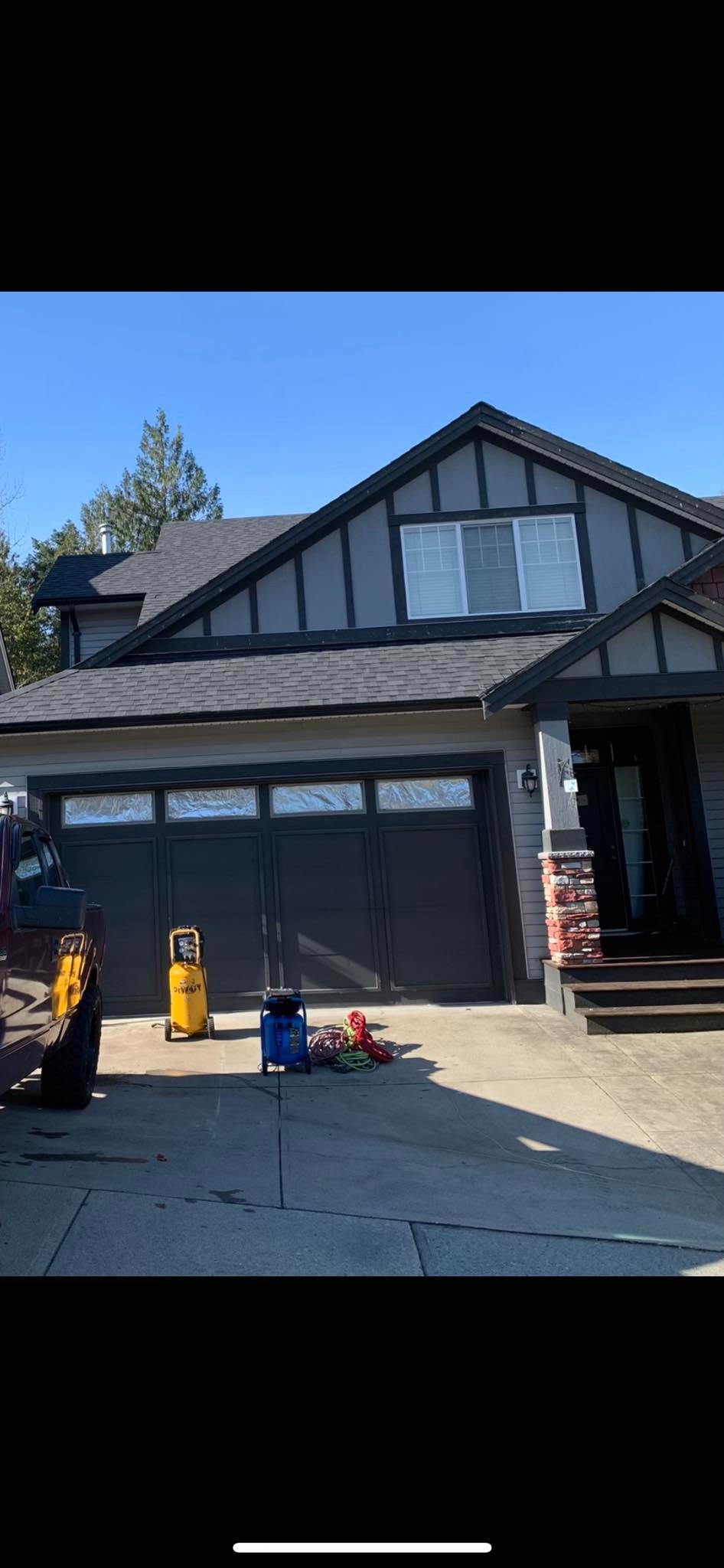 Before and after roof replacement in Rosedale Fraser Valley